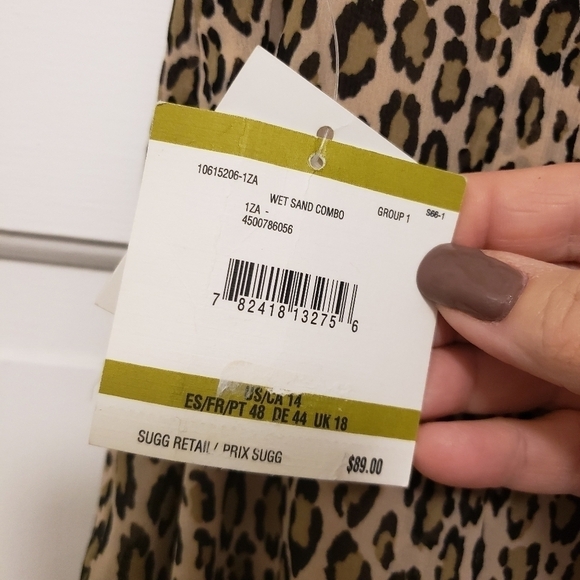 NWT Anne Klein Leopard Print Pleated Lightweight Skirt Size 14, Retail $89 - Picture 5 of 9